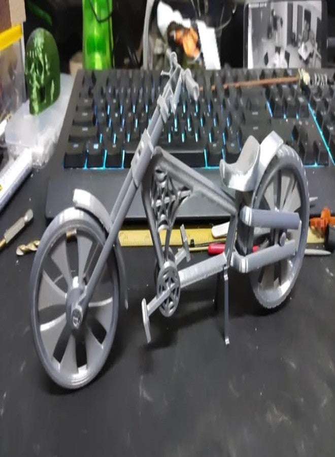 مجموعة مكعبات ثلاثية الأبعاد لوريدر سبايدر، نموذج دراجة تشوبر معدنية مزخرفة، قطعة عرض بنمط كلاسيكي، فضي وبني، متعدد الألوان - Image 5